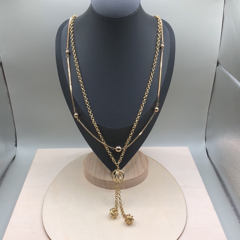Vintage Etienne Aigner Avon Gold Tone Necklace Bundle